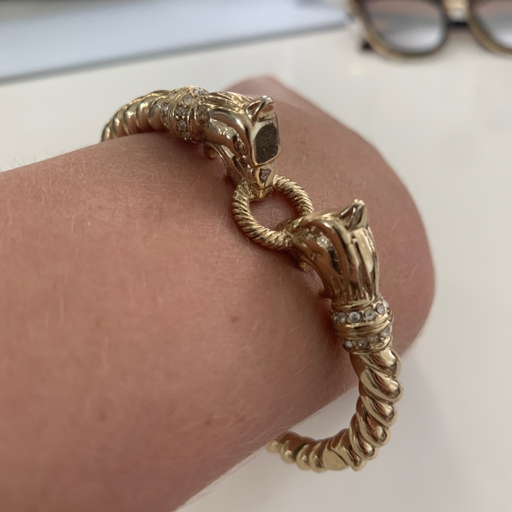gold panther bangle